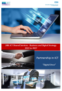 Image of the cover of the accessible HBL ICT Business & Digital Strategy 2022- 2027 Report